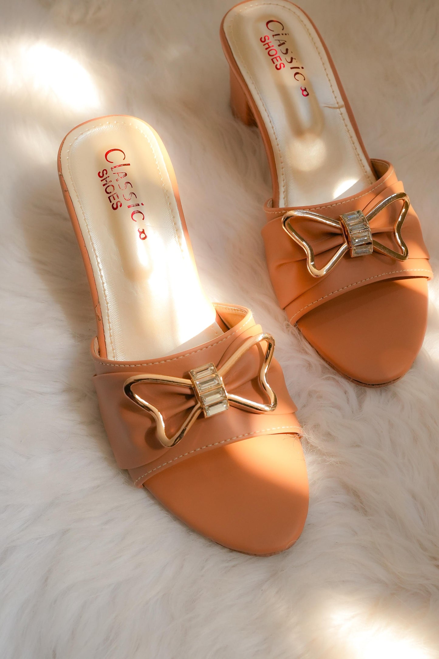 Camel Brown Bow Heels